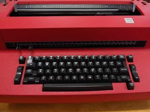 red typewriter